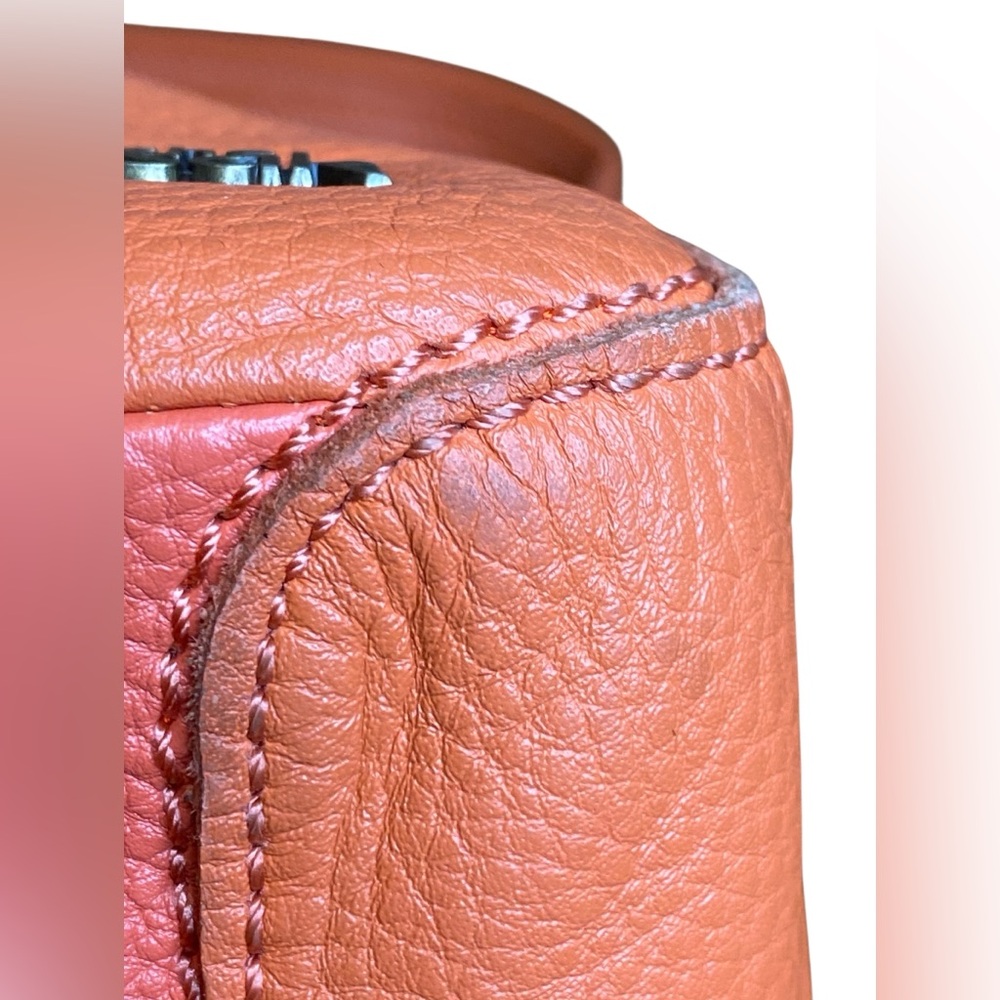 The Sak Iris Medium Orange Leather Hobo Shoulder Bag - Picture 8 of 16